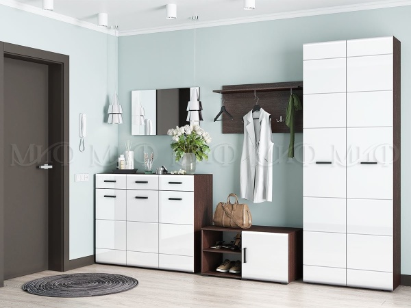 Прихожая Ницца NEW МДФ (Ш-2900 мм x В-2170 мм x Г-450 мм)/Разные Цвета