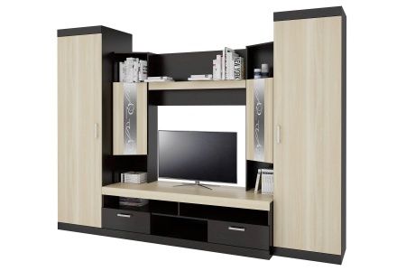 Стенка Мальта СТЛ.250.00 (Дуб феррара/Ясень шимо светлый)