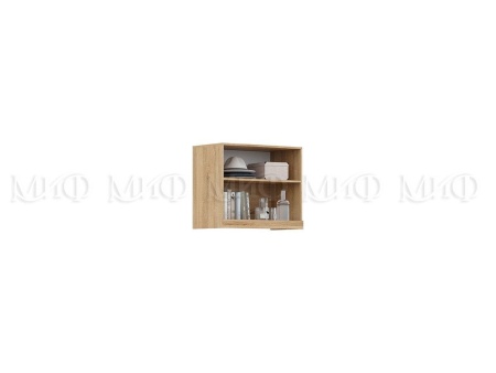 Шкаф-Антресоль Навесной Авангард  МДФ ШНГ-800 (Ш-800 x В-671 x Г-445 мм) Дуб Сонома/Белый Глянец